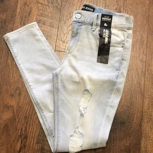 Express Supersoft Mid Rise Distressed Jean Legging